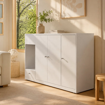 Cream white cat cabinet